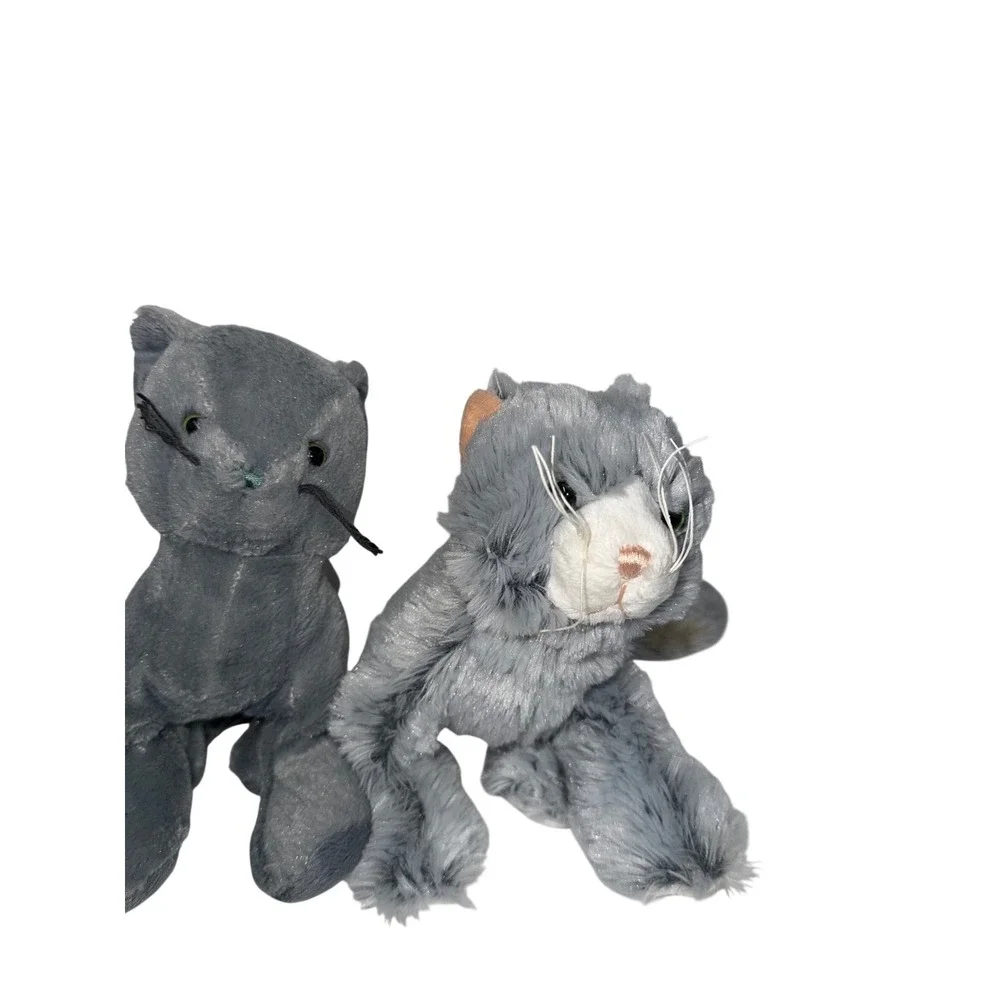 Ganz Webkinz Cat Plush Lot of 4 Ginger White Grey Tabby Stuffed Animal Toys